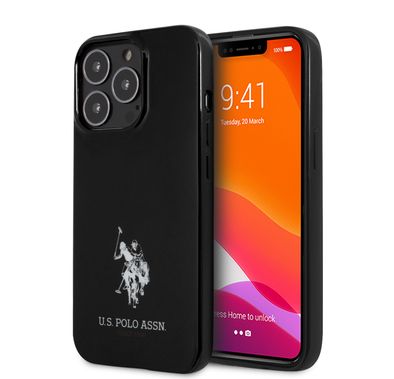 CG MOBILE U.S. Polo Assn. Full TPU Mini Horses Logo USPA Compatible for iPhone 13 Pro (6.1") Drop Resistant, Easy Access to All Ports, Anti-Scratch