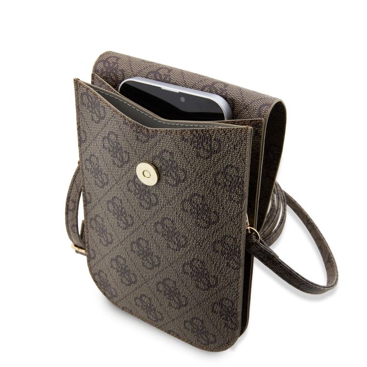 Guess Wallet 4G With Stripes Pattern - Brown