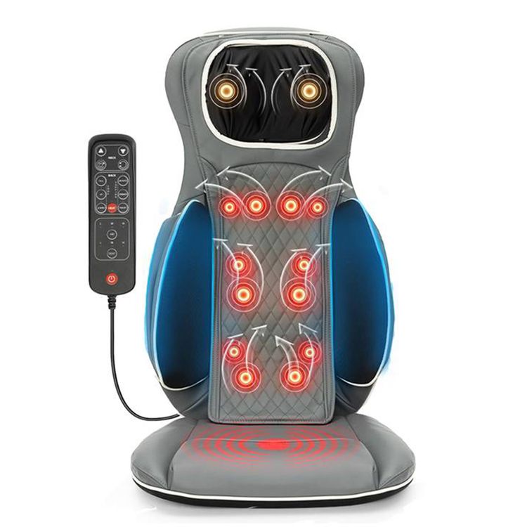 Porodo Lifestyle Neck & Back Massager with 15-Minutes Auto Timer, Adjustable Neck Pad, 60W Power Consumption, 3-Level Intensity, Muscle Relaxation - Dark Gray