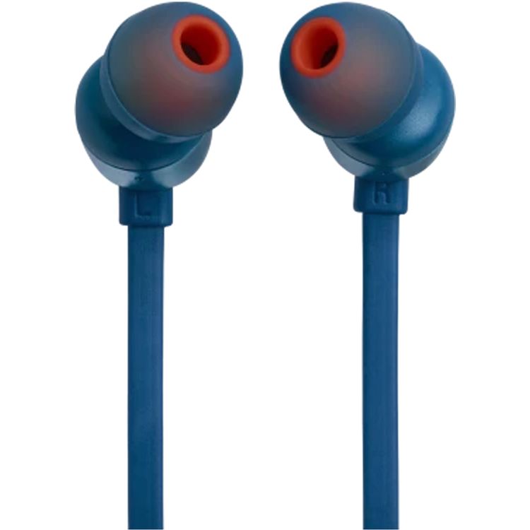 JBL T310C USB-C Wired Earphones, High Resolution Audio, Tangle-Free Flat Cable, Digital to Analog Converter, Compatible with PCs/Mobiles/Gaming Consoles, Pure Bass Sound - Blue