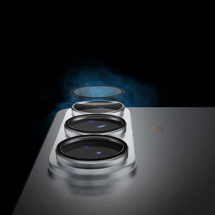 Levelo LucentTrio Camera Lens Protector with Anti-reflective Coating, Samsung Galaxy S26 Plus Compatibility, 99% Light Transmittance, Durable-Sided AR Glass, Oleophobic Coating, Resilient Glass, Scratch Resistance, 0.33mm Glass Thickness, 9H Glass Thickness - Transparent