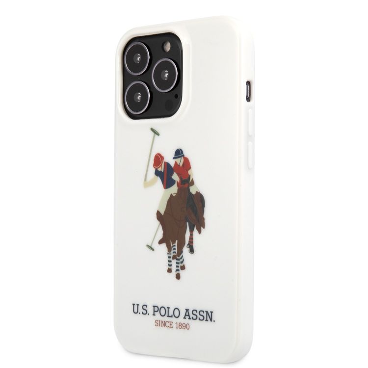 US Polo Assn Full TPU DH Color Logo Case for iPhone 13 Pro ( 6.1 ) - White