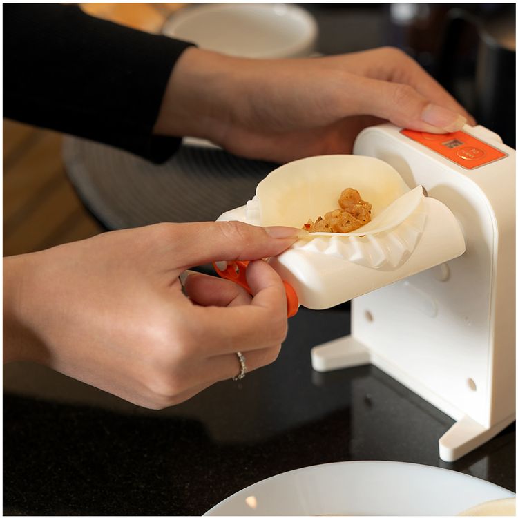 Porodo Lifestyle Portable Dumpling Maker with Type-C Charging Port, Easy to Operate, Easy to Clean, 2200mAh Built-in Battery - White