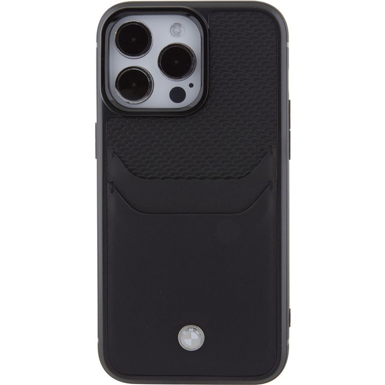 BMW Leather Card Slot Case for iPhone 15 Pro Max