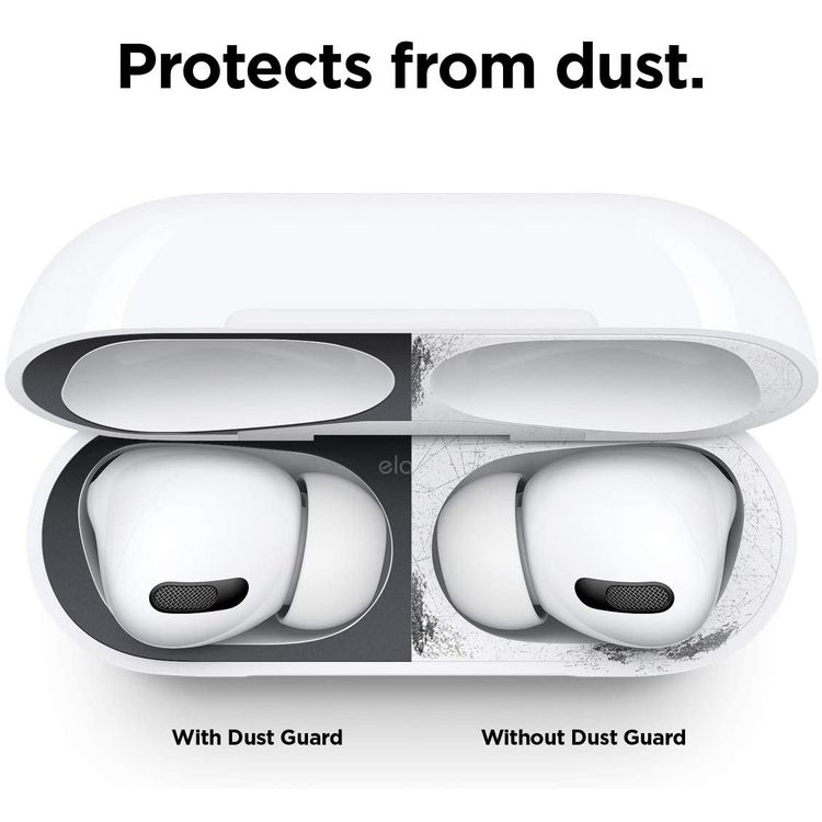 واقي الغبار Elago Dust Guard لأجهزة Apple Airpods Pro (مجموعتان) - رمادي فلكي غير لامع