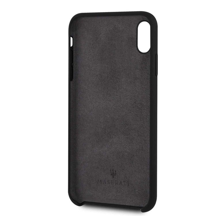 Maserati Silicone Hard Case for Apple iPhone Xs Max - Black