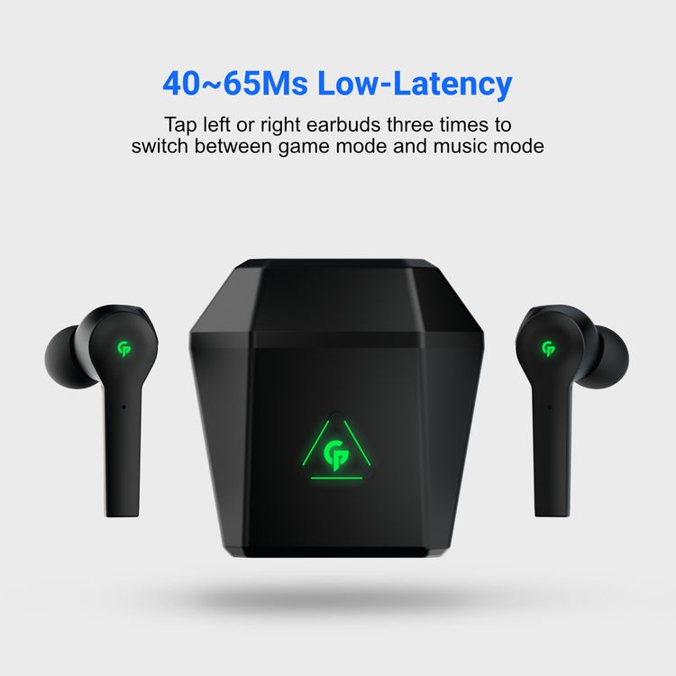 Gaming Wireless Earbuds Porodo PDX412-BK Gaming True Wireless Earbuds - Black
