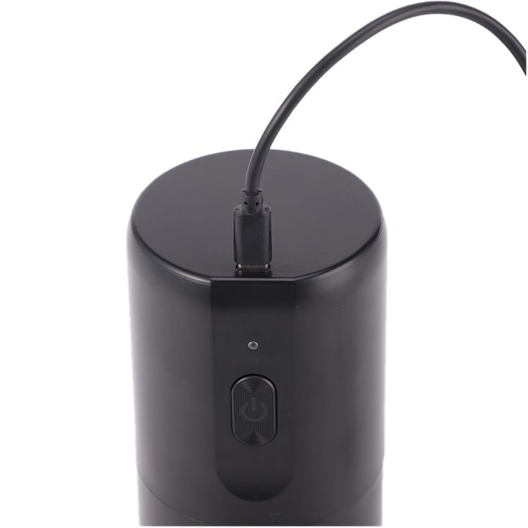 LePresso Conical Burr Grinder, 1200mAh Battery Capacity, 3 Hours Charging Time, Type-C Charging Port, Adjustable Grind Size, 160g Powder Container - Black