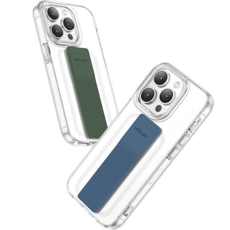 كفر حماية London هجين رفيع من Green Lion  مع مقبض مطاطي لهاتف iPhone 14 Plus - أزرق