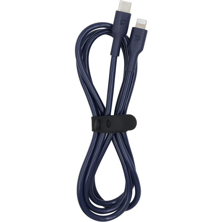 Powerology USB-C to Lightning Cable with 20W Power Delivery, 1.2m Cable Length, PVC Material, Universal Compatibility, Fast Data Sync & Charge - Blue