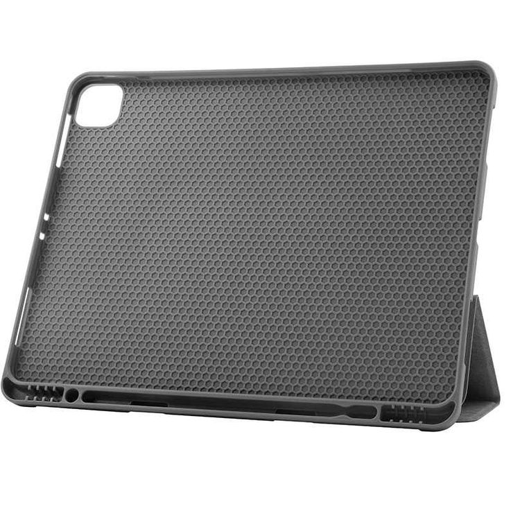 Comma Leather Case with Pencil Slot for Apple iPad Pro 12.9" (2021), Shock & Scratch Resistant, Shock & Drop Protection, Camera Protection, Easy Access to All Ports - Black