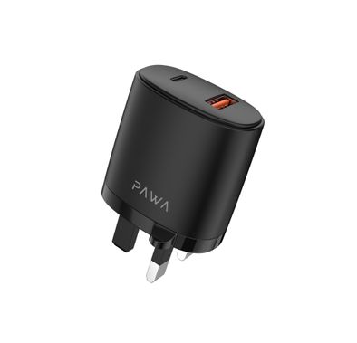 Pawa Solid Travel Charger Dual PD & QC Port - Black