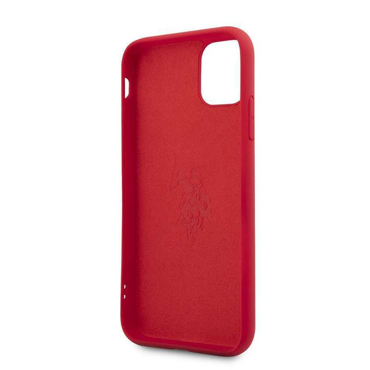 CG Mobile U.S. Polo Assn. Liquid Silicone Hard Case Vertical Logo for iPhone 12 / 12 Pro (6.1") Officially Licensed, Premium Liquid Silicone Hard Case, Dirt Proof, Shock Resistant