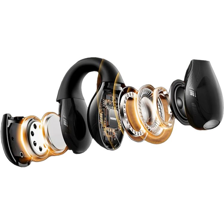  Porodo Soundtec Avance Air Conduction TWS Earbuds with Up to 5 Hours of Playtime, Open-Ear Design, 5.3 Bluetooth Version, Touch Controls, Pocket Friendly - Black