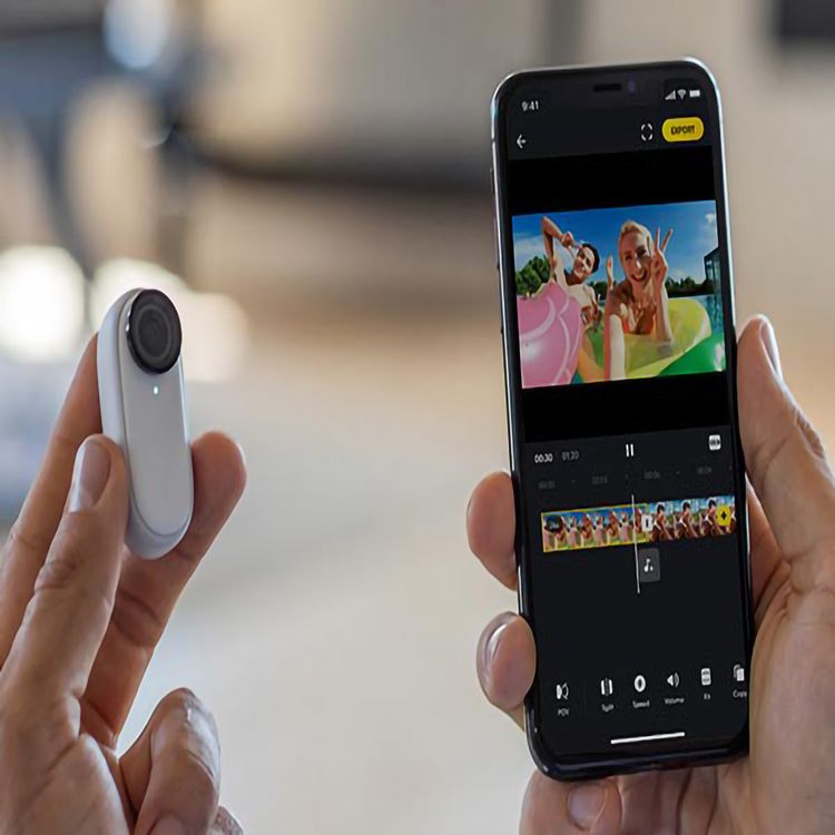 انستا 360 كاميرا جو 2 إصدار 32 جيجا ، كاميرا تايني أكشن محمولة , متينة ومقاومة للماء حتى عمق 13 قدمًا - أبيض