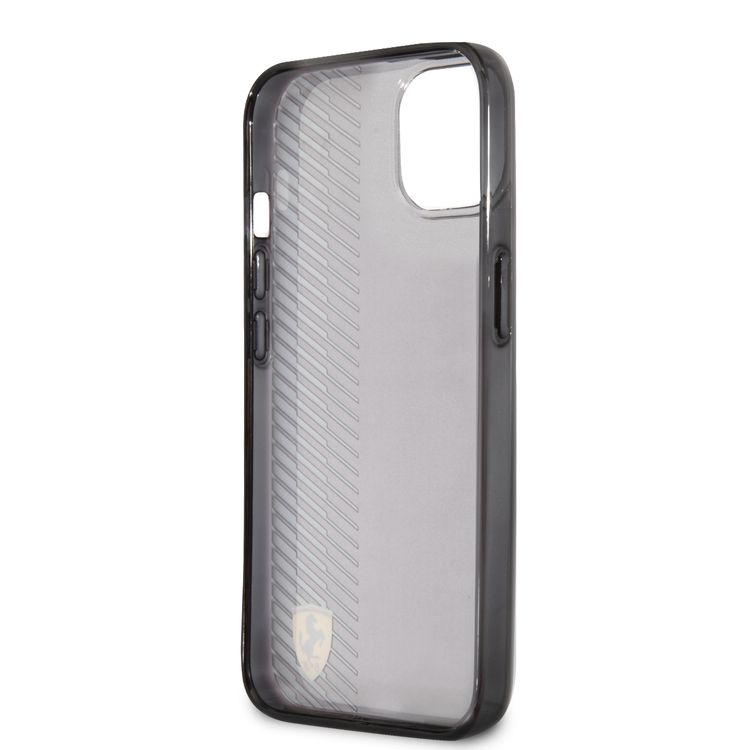 CG MOBILE Ferrari Transparent Hard Case Gradient Print Logo Compatible for iPhone 13 (6.1")) Scratches Resistant, Easy Access to All Ports