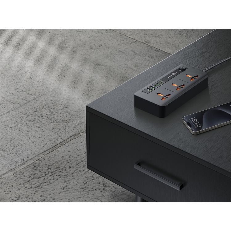 Porodo Blue Multi-Port Power Hub Universal Compatibility - Black
