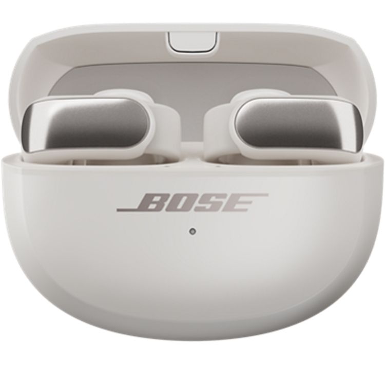 Bose Ultra Open Ear True Wireless Earbuds, Up to 48 Hours of Battery Life, Immersive Audio, Open-Air Design, Surprisingly Private, Snapdragon Sound, Long-Lasting Comfort - White Smoke