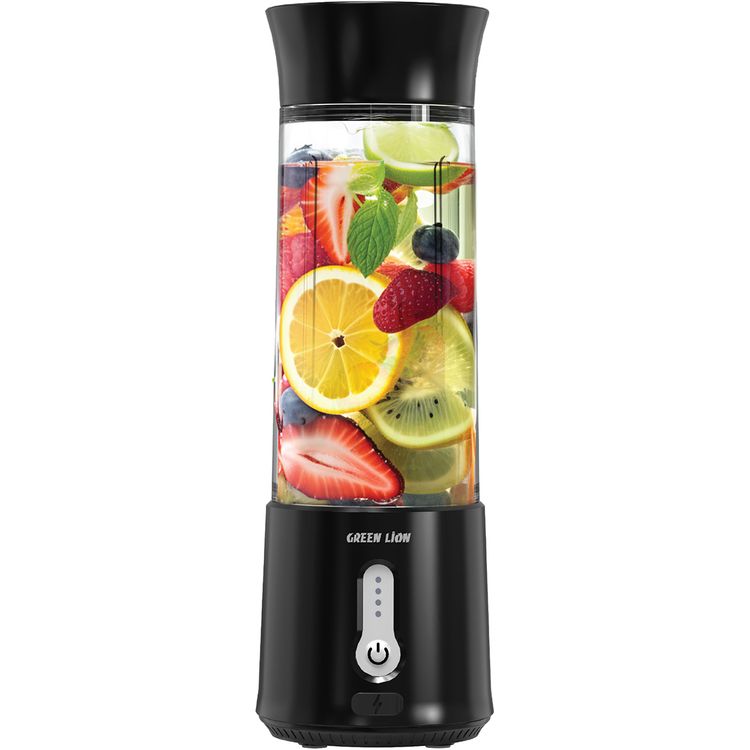 Green Lion Jet Plus 6-Bladed Juicer with 18000rpm Motor Speed, 500mL Jar Capacity, 4000mAh Battery Capacity, 20 Blending Cycles per Charge - Black