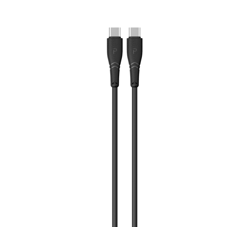Pawa Solid Travel Charger 20W PD With Type-C to Type-C Cable-Black