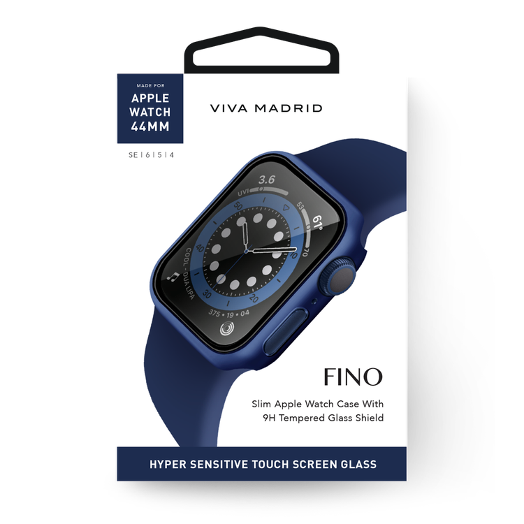 Viva Madrid Fino Screen Protector Case Compatible for Apple Watch, Full Protective Bumper Cover Case, Shock Absorbent & Anti-Scratch Replacement Case Compatible with 42/44mm - Blue