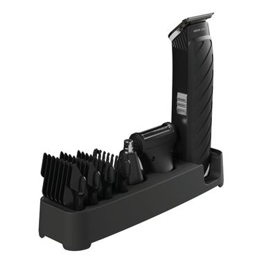 Green Lion Trim Core 3 with Hair, Beard& Nose Trimmer Head, Textured Grip, Storage Base, Type-C Charging, 7200RPM Range, 90 Minutes Working Time, Corded & Cordless Function - Black