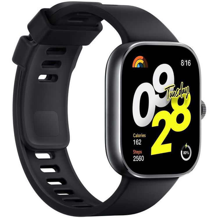 Xiaomi Redmi Watch 4, 20 Days Battery Life, GPS, Ultra-Large 1.97" AMOLED Display, Bluetooth Call, 5ATM Water Resistance, Accelerometer, Gyroscope, Electronic Compass, Heart Rate & Blood Oxygen Sensor - Obsidian Black