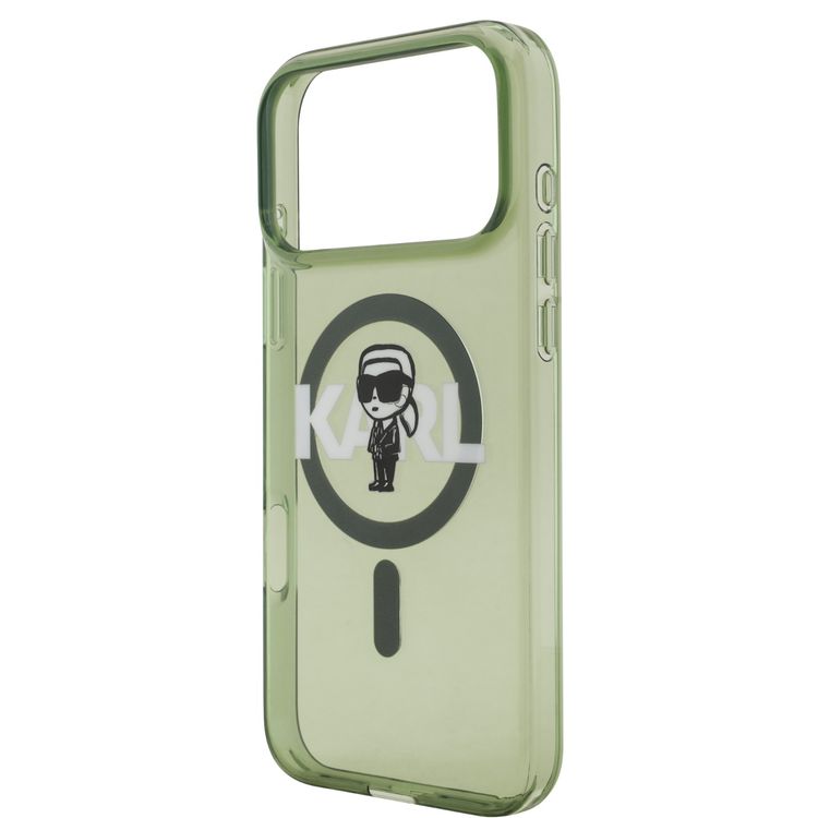 Karl Lagerfeld MagSafe IML Case with Karl Sketch for iPhone 17 Pro Max, Slim Profile, Lightweight Design, Easy Snap-On, Comfortable Grip, Sustainable Packaging, Drop Protection - Kaki