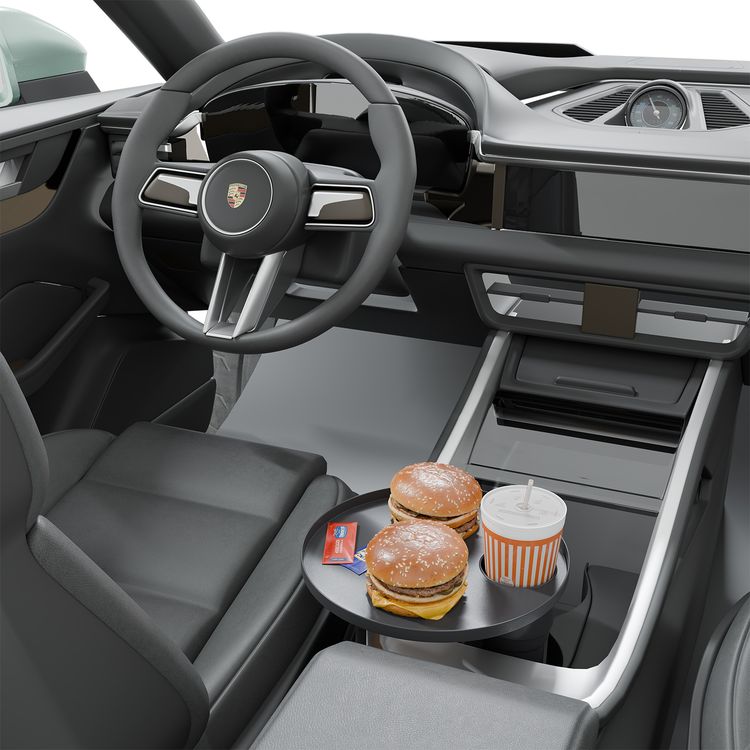 Green Lion Travel Tray Car Cup Holder with Durable Construction, Easy Installation, Anti-Slip Mat, Detachable Design, Easy to Clean, Adjustable Base, Universal Car Fit, Anti-Shake Cup Holder, 360° Rotation, 2kg Maximum Weight Capacity - Black