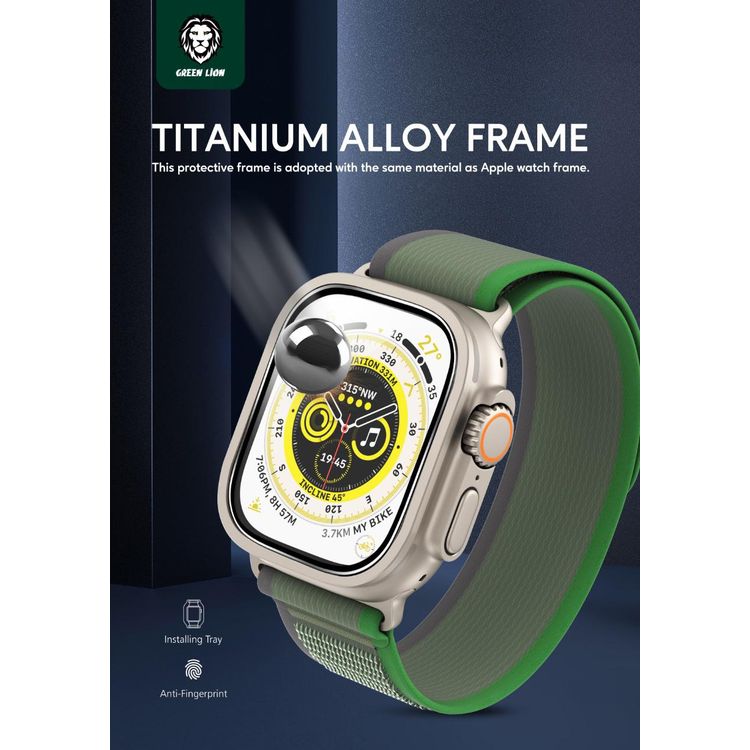 Green iWatch Ultra Screen Protector 49mm - Grey