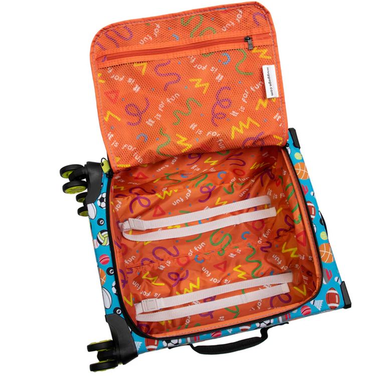 it Luggage Kids Maxpace Luggage, 31L Capacity, 8 Spinner Wheels, Telescopic Handle - Ocean Blue