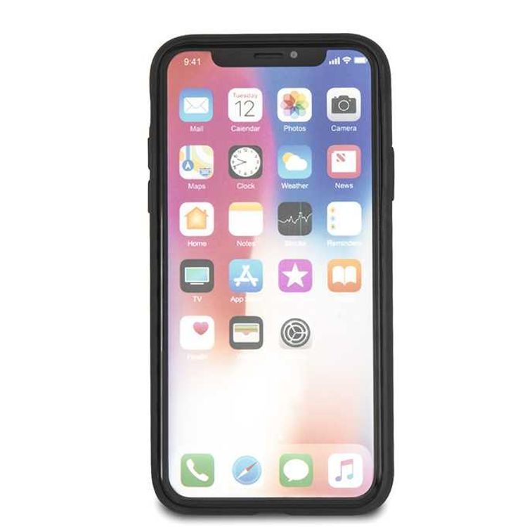 Mercedes-Benz New Organic I Genuine Leather Hard Case for iPhone X - Black