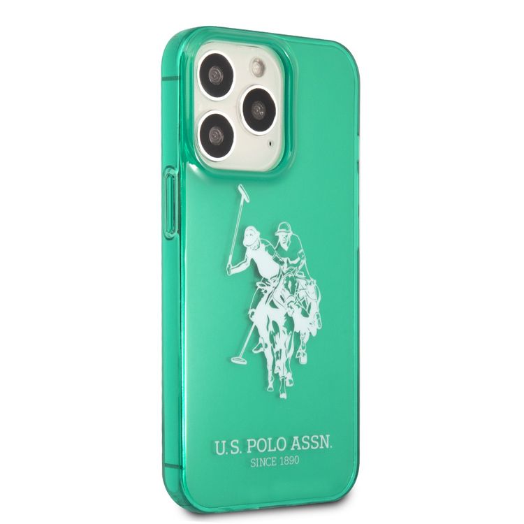 US Polo Assn Full TPU DH Logo Flou Case for iPhone 13 Pro Max ( 6.7 ) - Green