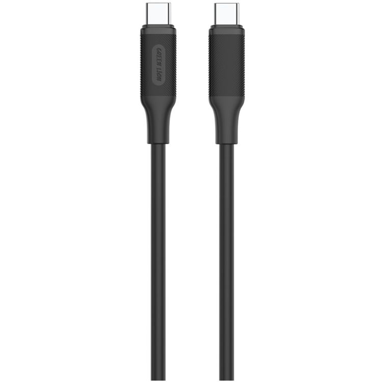 Green Lion Ultra Compact GaN Wall Charger with Dual USB-C & USB-A Ports and USB-C to USB-C Cable, PC Flame Retardant Material, Fast Charging Support, Charging Protection, Universal Compatibility, Ultra Portable - Black