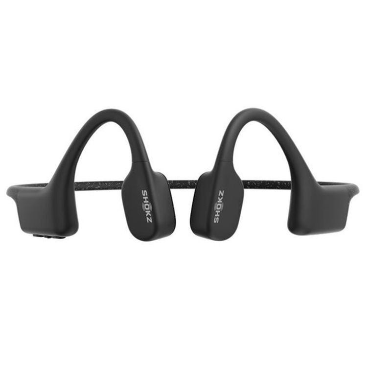Shokz OpenSwim Wireless Headphones for Swimmers with 8 Hours Battery Life, Silicone Rubber Carrying Case, 7th Generation Bone Conduction, Open Ear Comfort - Black