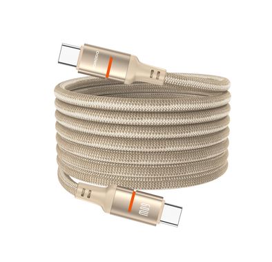 Porodo Type-C to Type-C Magnetic Braided Cable with 60W Power Delivery, 1.2m Cable Length, More than 15,000 Bends Lifespan, Tangle-Free Design - Gold