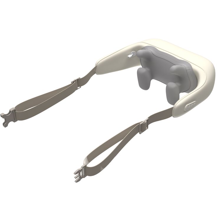 Porodo Neck & Shoulder Kneading Massager With Heat Compress, Voltage 5V DC, Bionic 5D Kneading Technology,  10 Minutes (Auto Shut-Off) - White