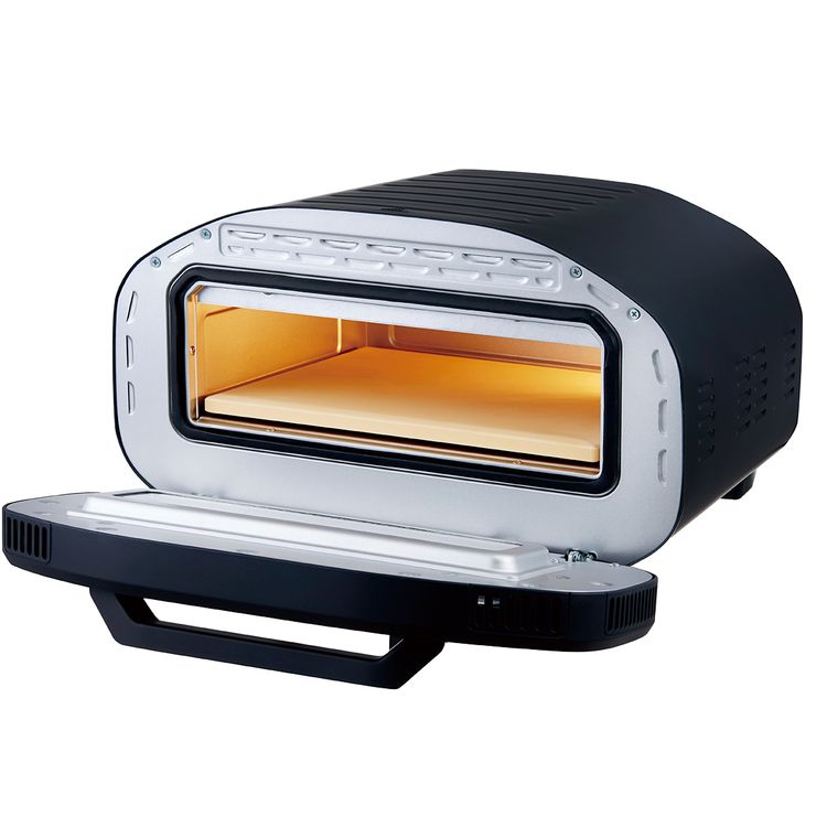 Porodo 12" Indoor Electric Pizza Maker with 7 Preset Programs, 80-430°C Temperature Control, 2200W Rated Power, Up to 60 Minutes Timer, Digital Display, Interior Lighting - Black