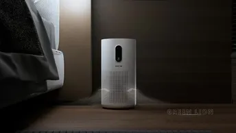 Green Lion Compact Air Purifier with 3-in-1 Filtration in UAE | Child-Lock Function - White Color | (GNCMPAIRPRWH)