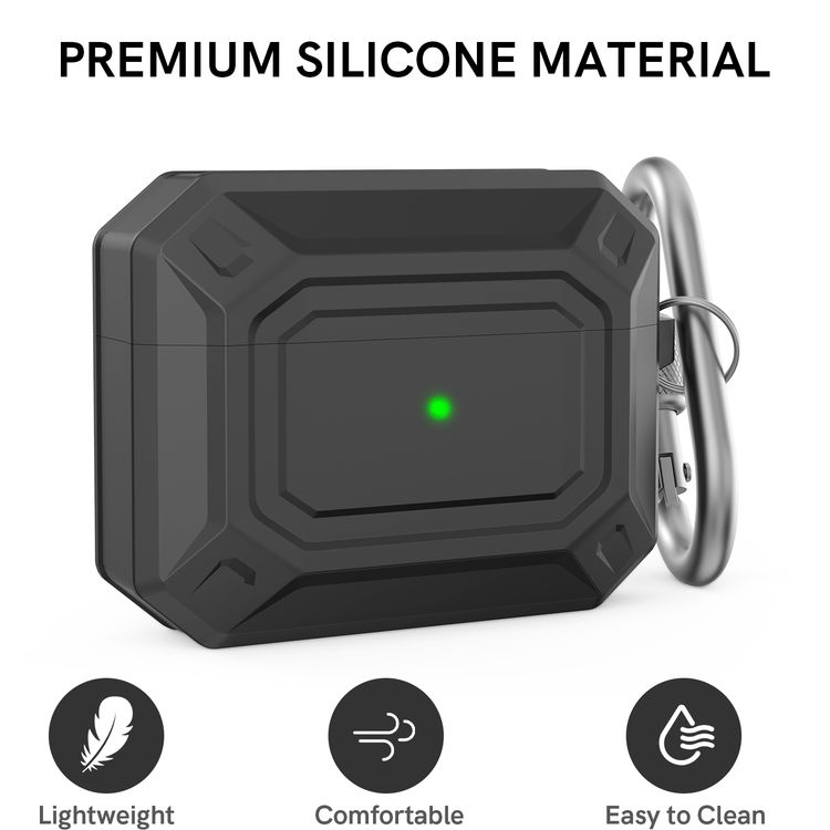 AhaStyle Premium Silicone Rugged Design Case with Anti-Lost Carabiner Compatible for AirPods Pro, Scratch Resistant, Shock Absorption & Dustproof