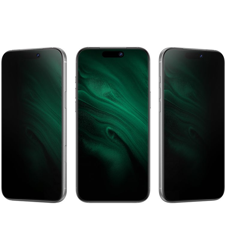 Green Lion 9H Steve Matte Privacy Glass for iPhone 17 Pro Max, Anti-Peeping Dull, Anti-Scratch, Anti-Fingerprint, Grease Resistance, Air Bubble Prevention, Highly Responsive - Black