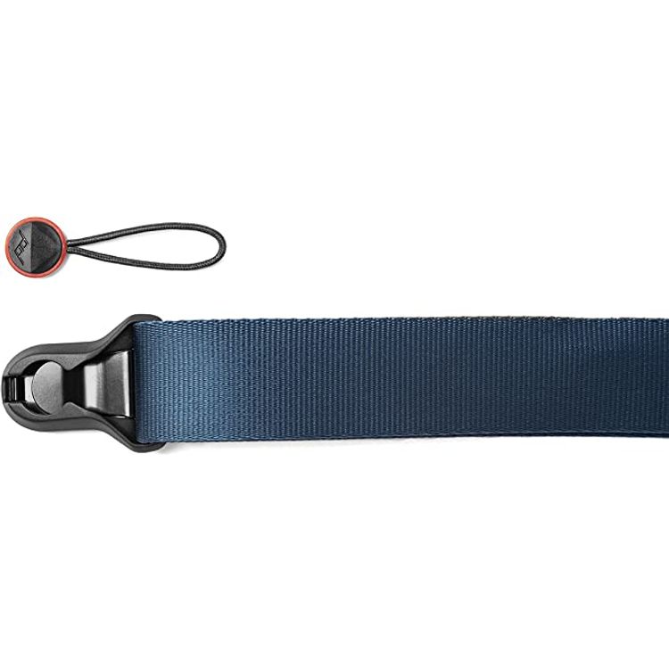 Peak Design SLL-MN-3 midnight Slide Camera Strap Lite, nylon webbing, strong, removable anchor connectors - Midnight Blue