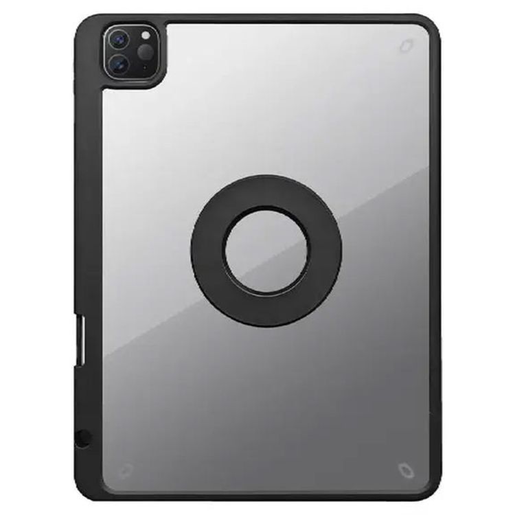 Green Lion Transparent Folio Case For iPad 10.2 7/8/9, Powerful Magnet, Auto Wake Up - Black