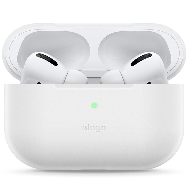 Elago Waterproof Hang Case with Anti-Lost Carabiner for AirPods Pro, Dustproof, Anti-Slip Design, 360-degree Impact Protection Cover Suitable with Wireless Chargers Nightglow Blue