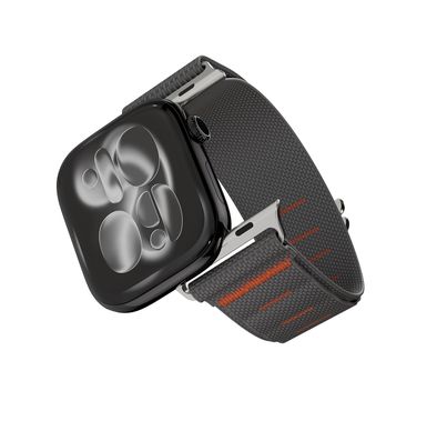 Levelo York Nylon Watch Strap with Adjustable Strap Fit, Unique Woven Structure, Lightweight Nylon, Quick Strap Setup, Unique Woven Structure, Sweat & Water Resistant, 135mm – 210mm Fit Size Range, Adjustable G-Buckle Closure Type - Gray