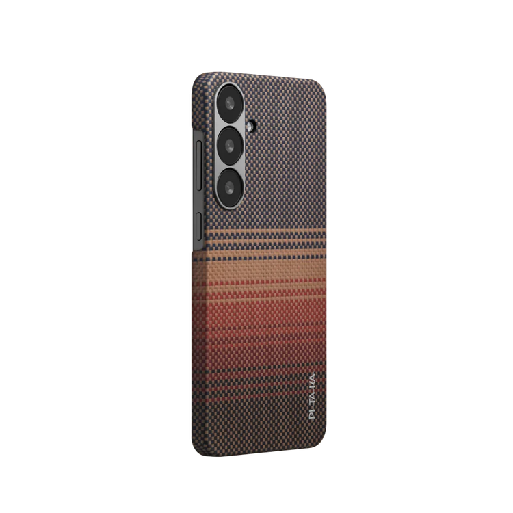 Pitaka Aries Tactile Woven Case for Samsung Galaxy S25 Plus, 6.7-inch, Incredibly Slim and Light, Fusion Weaving - Sunset