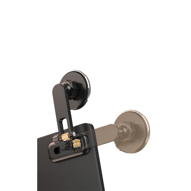 Porodo MagSpin Magnetic Phone Holder with 360° Flexible Rotation, Compatible with 60-90mm Smartphones, ABS Material, 18N Magnetic Strength, Adjustable Viewing Angle, Multi-Surface Mount - Black