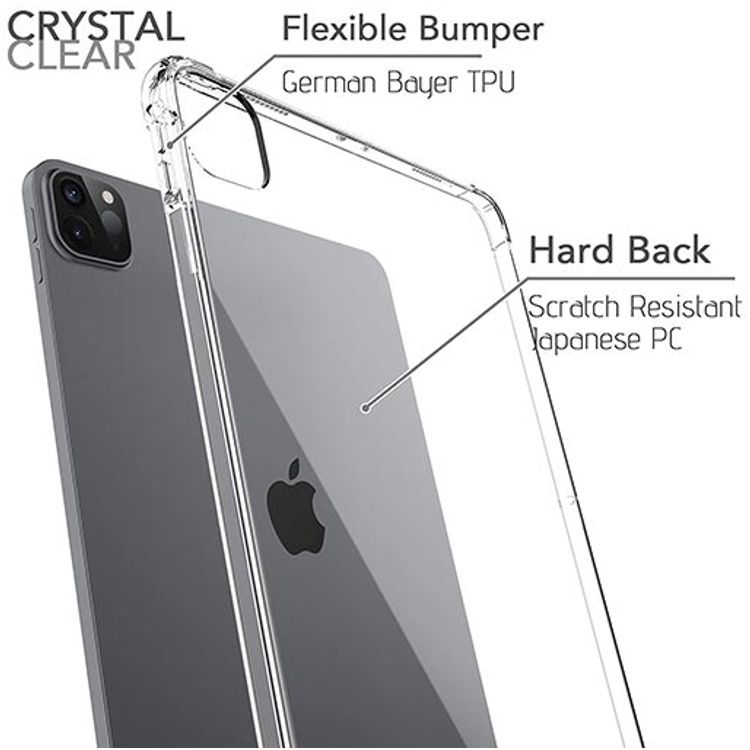 Green Lion Slim & Lightweight TPU/PC Back Case for iPad Pro 12.9" (2020) Crystal Clear