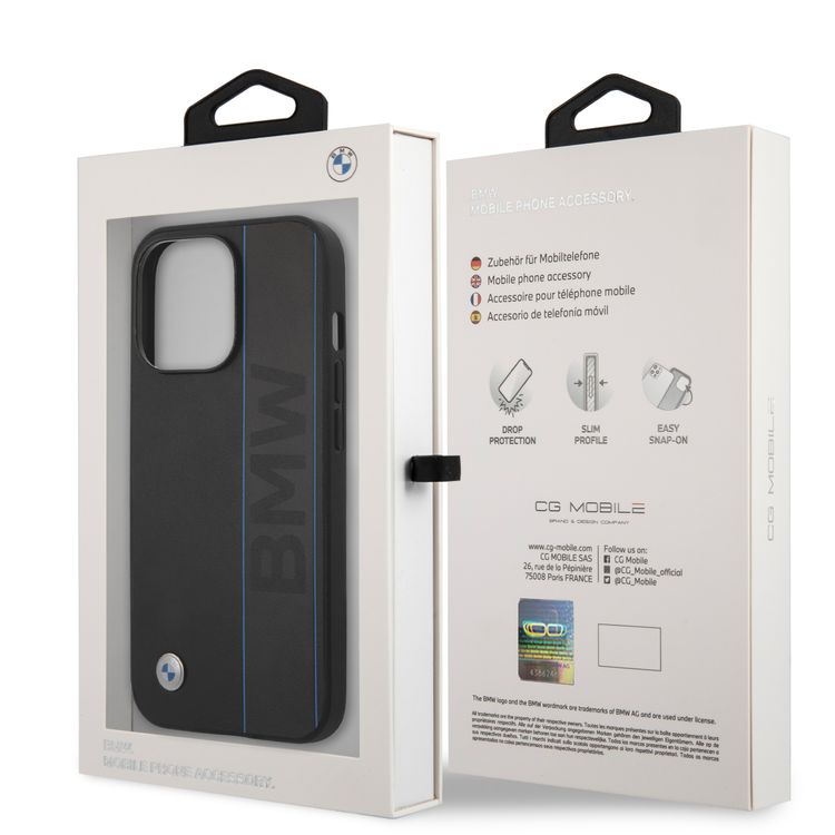 iPhone 13 Pro Case CG MOBILE BMW BMHCP13XRWBOK Leather Hard Case - Blue