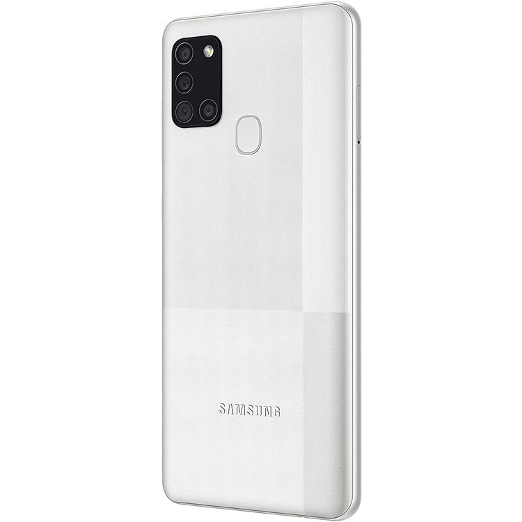 Samsung Galaxy A21s Smartphone Dual Sim 4GB RAM /  128 GB, Ultra High-Resolution Quad Camera, Exynos Chipset, 5000 mAh All Day Battery, LED flash, panorama, HDR Camera - Silver